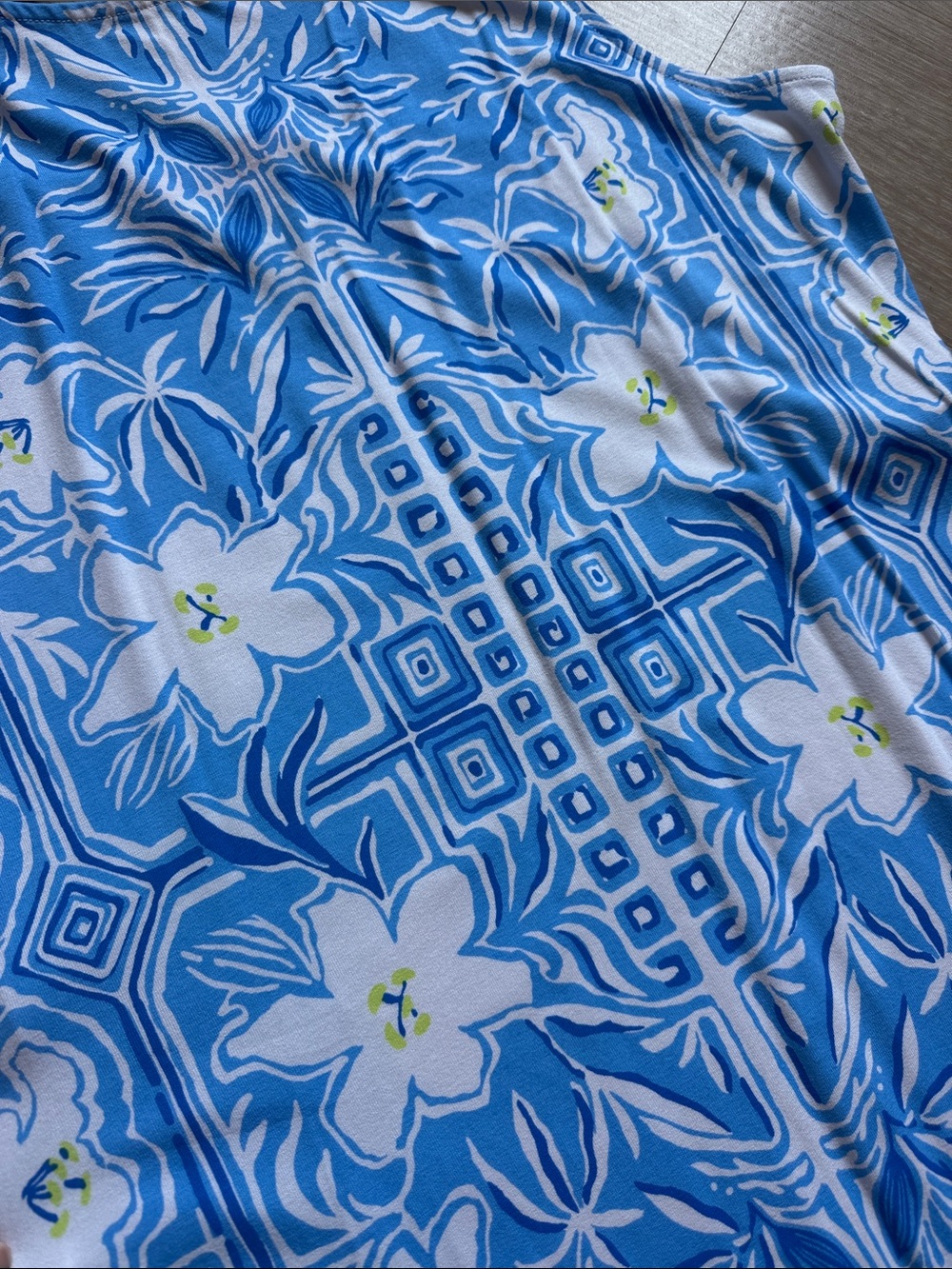 Lilly Pulitzer Blue and White Floral Sleeveless Maxi Dress - Picture 2 of 4